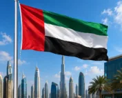 National & UAE Flags